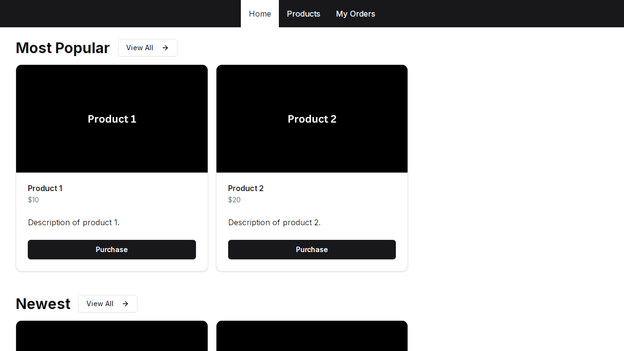 Full-stack e-commerce store MVP